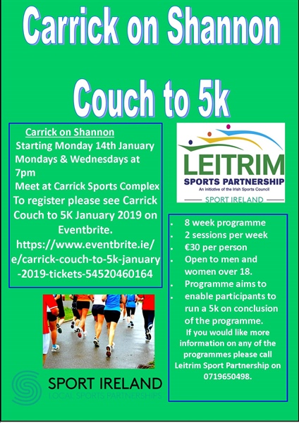 Carrick Couch to 5K programme 2019 