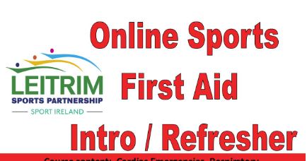 Sports First Aid Online Intro /Refresher 25th March 7pm-9pm