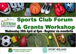 Sports Club Development Grants 2021 closing on May 7th 