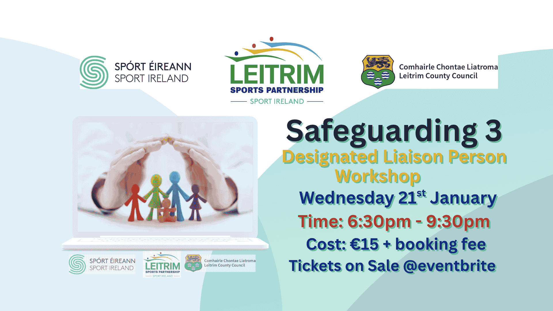 Poster for Safeguarding 3 details on link to eventbrite page